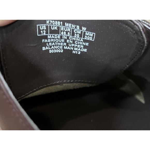 Mens Rockport Brown Dress Shoe 503002 Sz12 Square Toe - Picture 7 of 8